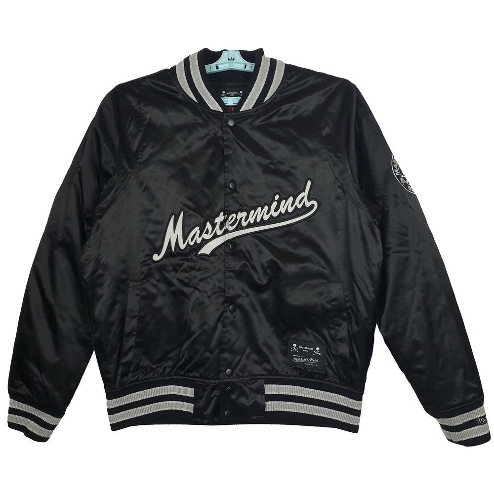 Mastermind World Mitchell & Ness Large Varsity Jacket 2023 Collab Black New
